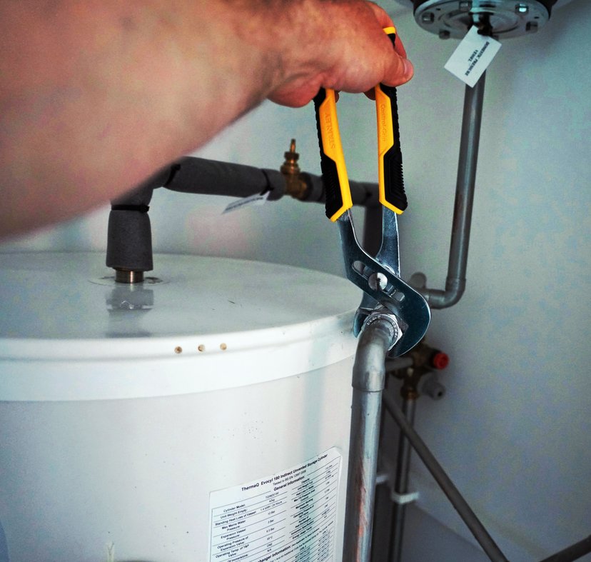 Our experienced plumber at work